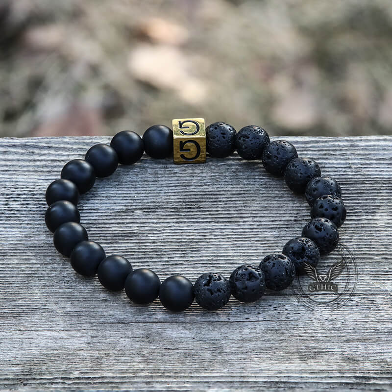 26 English Alphabet Stainless Steel Beads Bracelet