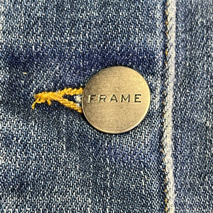 FRAME DENIM Button Cuffs Soft Jacket  Women's Sz M  Medium Blue Wash