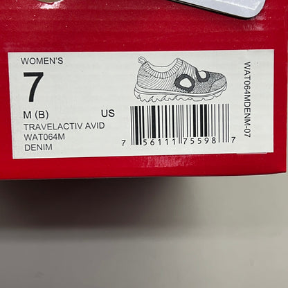 PROPET Travel Activ Avid Knit Flexible Shoe Women's Sz 7 M(B) Denim WAT064M