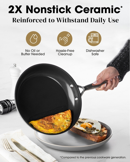 Gotham Steel Pro Hard Anodized 11 Piece Cookware Set