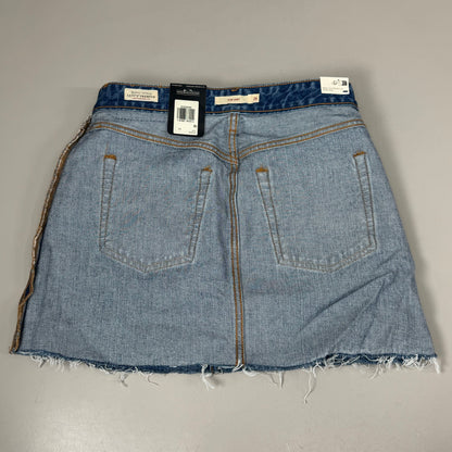 LEVIS Recrafted Icon Skirt Mid Rise Original Women's Sz 26 Novel Notion Med Wash
