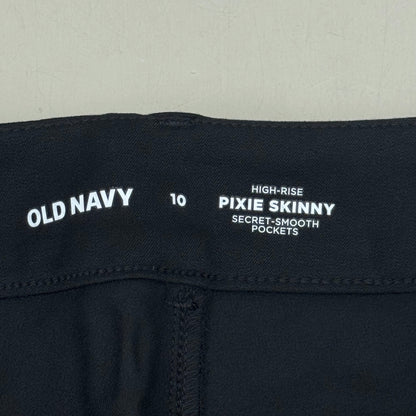 OLD NAVY High Waisted Pixie Skinny Ankle Pants Women's Sz 10 Black 3139011958