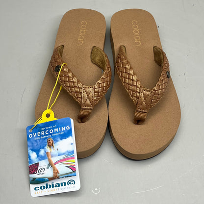 COBIAN Braided Bounce Sandals Women's SZ 9, EU 39.5 Chestnut BRB10-210-9