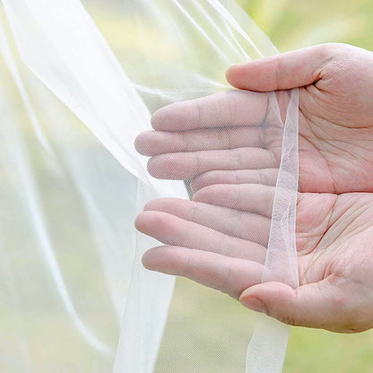 "Nieve" - Raw Edge 2-Tier Fingertip Bridal Veil - Available in White, Off-White and Ivory
