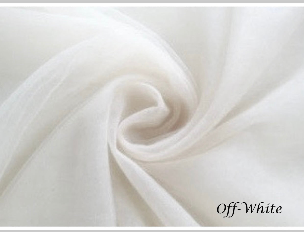 "Nieve" - Raw Edge 2-Tier Fingertip Bridal Veil - Available in White, Off-White and Ivory