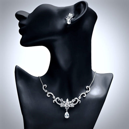Brooke - Silver Cubic Zirconia Bridal Jewelry Set