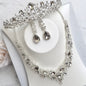Pamela - Bridal 3-Piece Jewelry Set With Tiara - Available in Gold and Silver