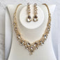 Pamela - Bridal 3-Piece Jewelry Set With Tiara - Available in Gold and Silver