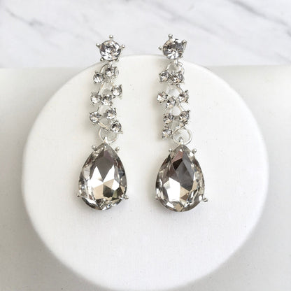 Pamela - Bridal 3-Piece Jewelry Set With Tiara - Available in Gold and Silver