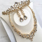 Pamela - Bridal 3-Piece Jewelry Set With Tiara - Available in Gold and Silver