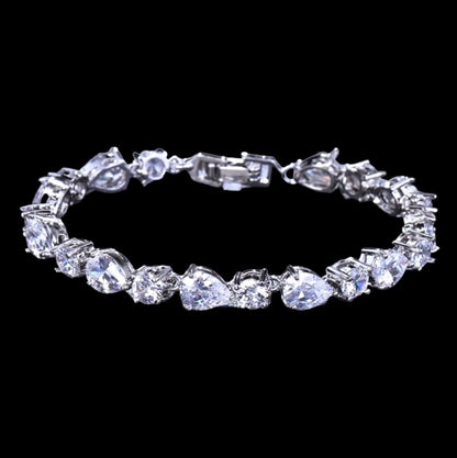 Colette - 3-Piece Cubic Zirconia Bridal Jewelry Set - Available in Silver, Rose Gold and Yellow Gold