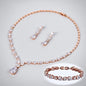 Colette - 3-Piece Cubic Zirconia Bridal Jewelry Set - Available in Silver, Rose Gold and Yellow Gold