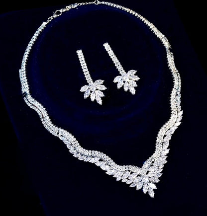 Adara - Luxury Cubic Zirconia Three-Piece Bridal Jewelry Set