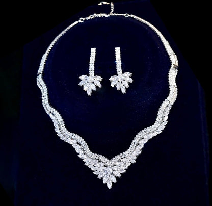 Adara - Luxury Cubic Zirconia Three-Piece Bridal Jewelry Set