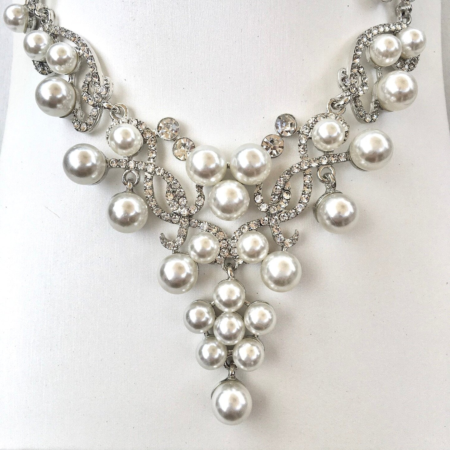 "Myla" - Pearl 3-Piece Bridal Jewelry Set With Tiara