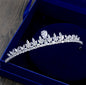 Ivelina - Silver Cubic Zirconia 3-Piece Bridal Jewelry Set With Tiara