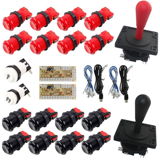 2 Player Arcade DIY Kit - HAPP Joystick, Push Buttons, USB Encoder, MAME JAMMA