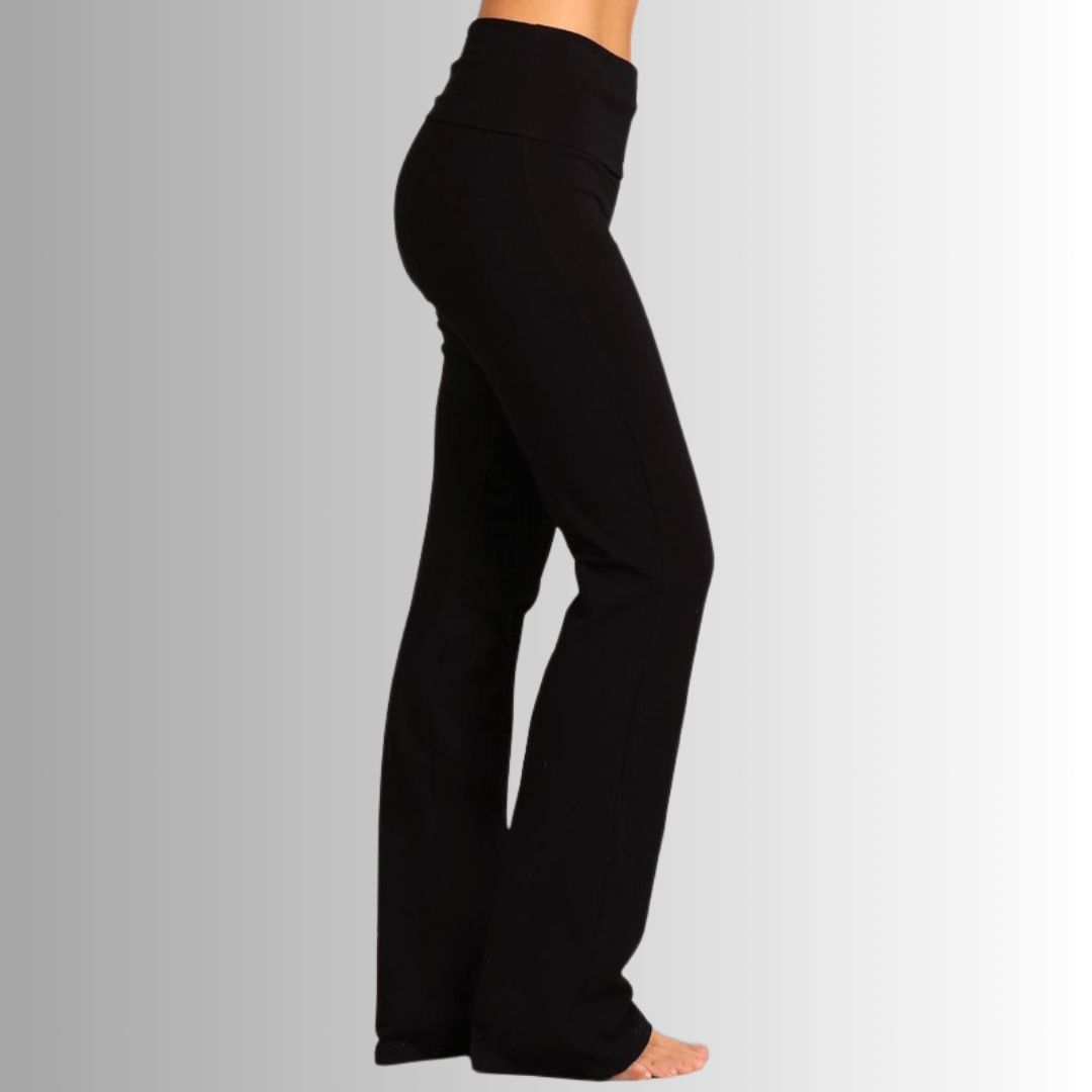 Black Bootcut Yoga Lounge Pants Made in USA