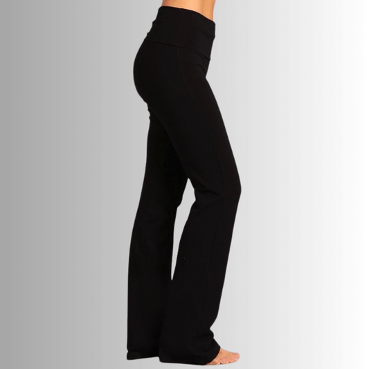 Black Bootcut Yoga Lounge Pants Made in USA