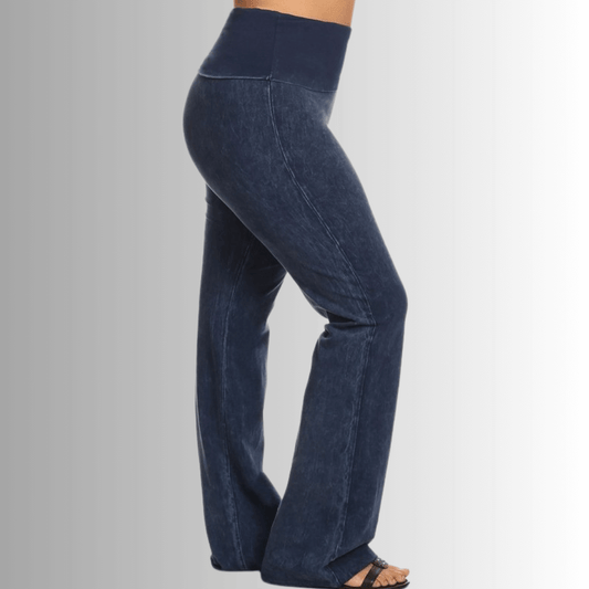 Bootcut Mineral Washed Jeggings in Plus Size