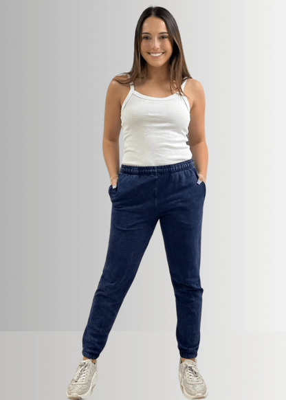 All Day French Terry Pocket Joggers Dark Denim