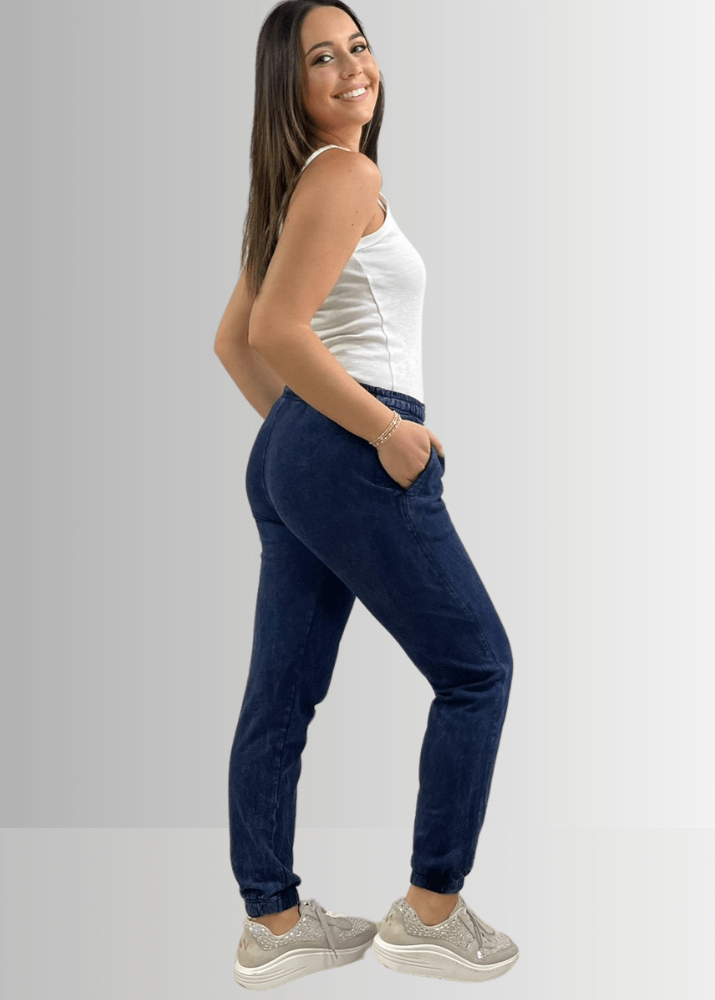 All Day French Terry Pocket Joggers Dark Denim