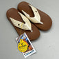 COBIAN Palmilla Braided Synthetic Leather Strap Women's Sz 9 EU 39.5 Cream PAL25-110-9