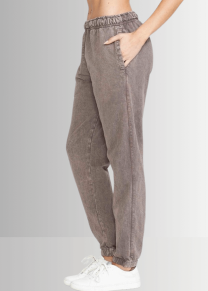All Day French Terry Pocket Joggers in Light Denim