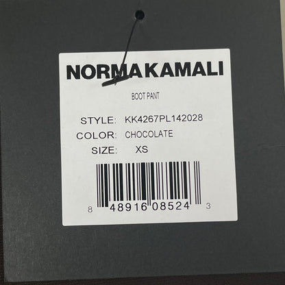 NORMA KAMALI Lightweight Slinky Jersey Fabric Boot Pant Women's Sz XS Chocolate