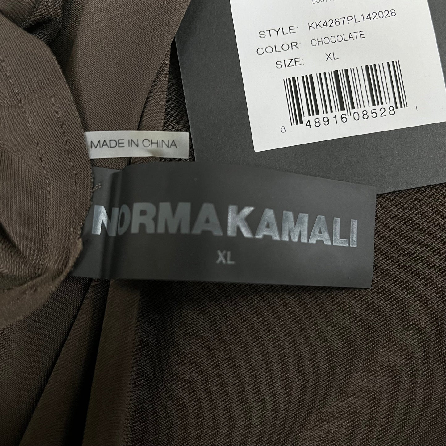 NORMA KAMALI Lightweight Slinky Jersey Fabric Boot Pant Women's Sz XL Chocolate