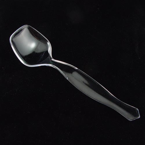 Clear Plastic Serving Spoons | 4 Pack