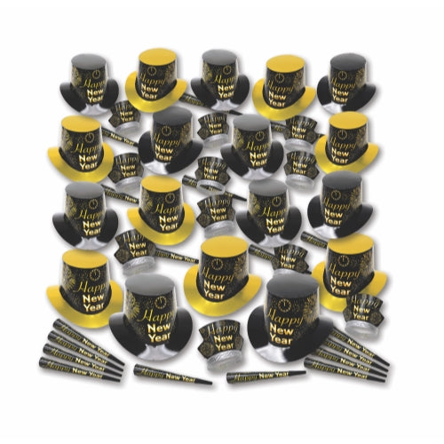 Happy New Years Fireburst Party Kit For 100