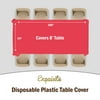 Premium Emerald Green Plastic Table Cover