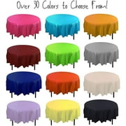 Premium Round Light Yellow Plastic Table Cover