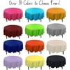 Premium Round Light Yellow Plastic Table Cover