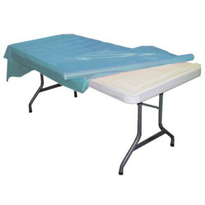 40 In. x 100 Ft. Sky Blue Table Roll
