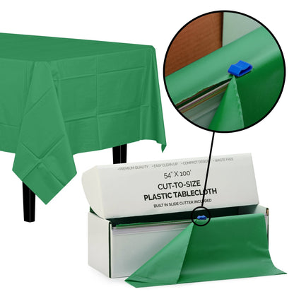 54 In. x 100 Ft. Cut To Size Table Roll | Emerald Green