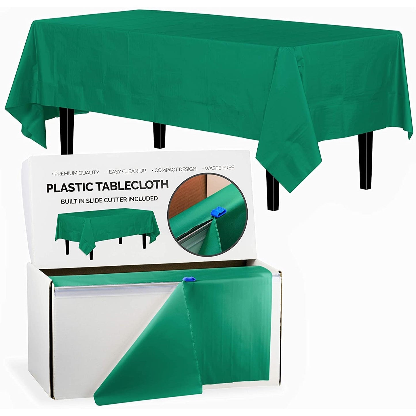 54 In. x 100 Ft. Cut To Size Table Roll | Emerald Green