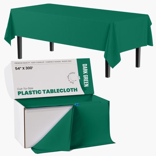 54 In. x 300 Ft. Cut To Size Table Roll | Dark Green