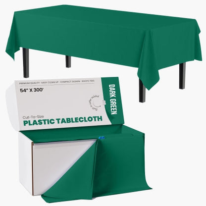 54 In. x 300 Ft. Cut To Size Table Roll | Dark Green