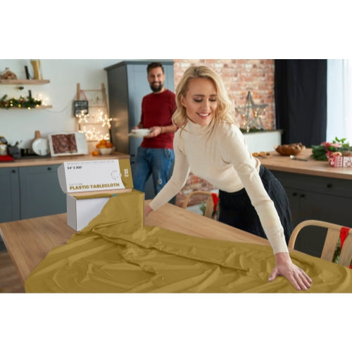 54 In. x 300 Ft. Cut To Size Table Roll | Gold