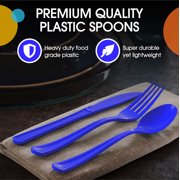 Dark Blue Cutlery Combo Set | 50 Forks 50 Spoons And 50 Knives