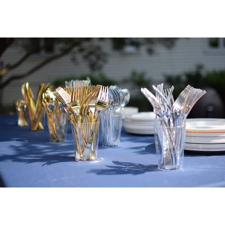 Exquisite Classic Gold Plastic Forks | 20 Count