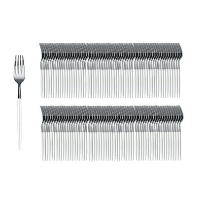 Trendables Forks White/Gold | 120 Count