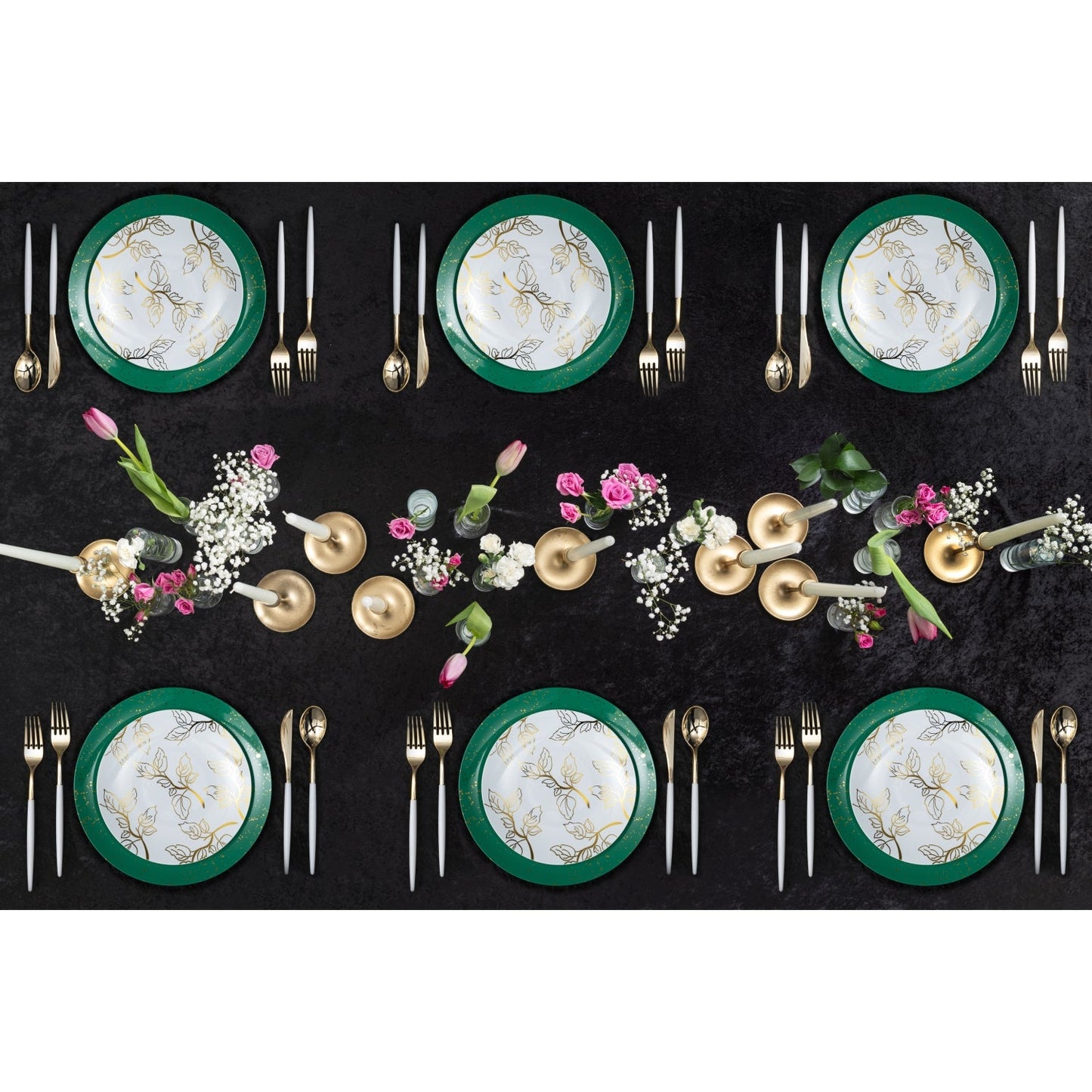 Trendables Forks White/Gold | 120 Count