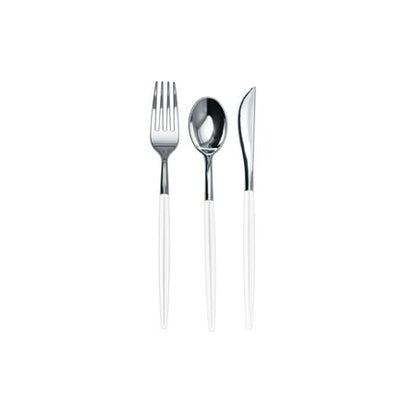 Trendables Forks White/Gold | 120 Count