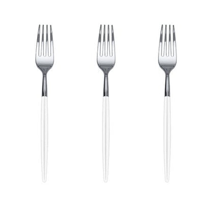 Trendables Forks White/Gold | 120 Count