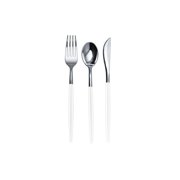 Trendables Forks White/Gold | 120 Count