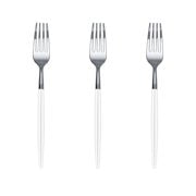 Trendables Forks White/Gold | 120 Count