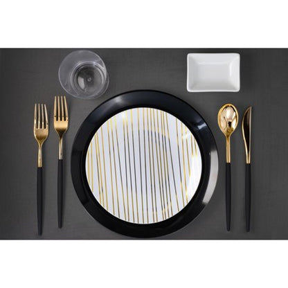 Trendables Forks Black/Gold | 120 Count